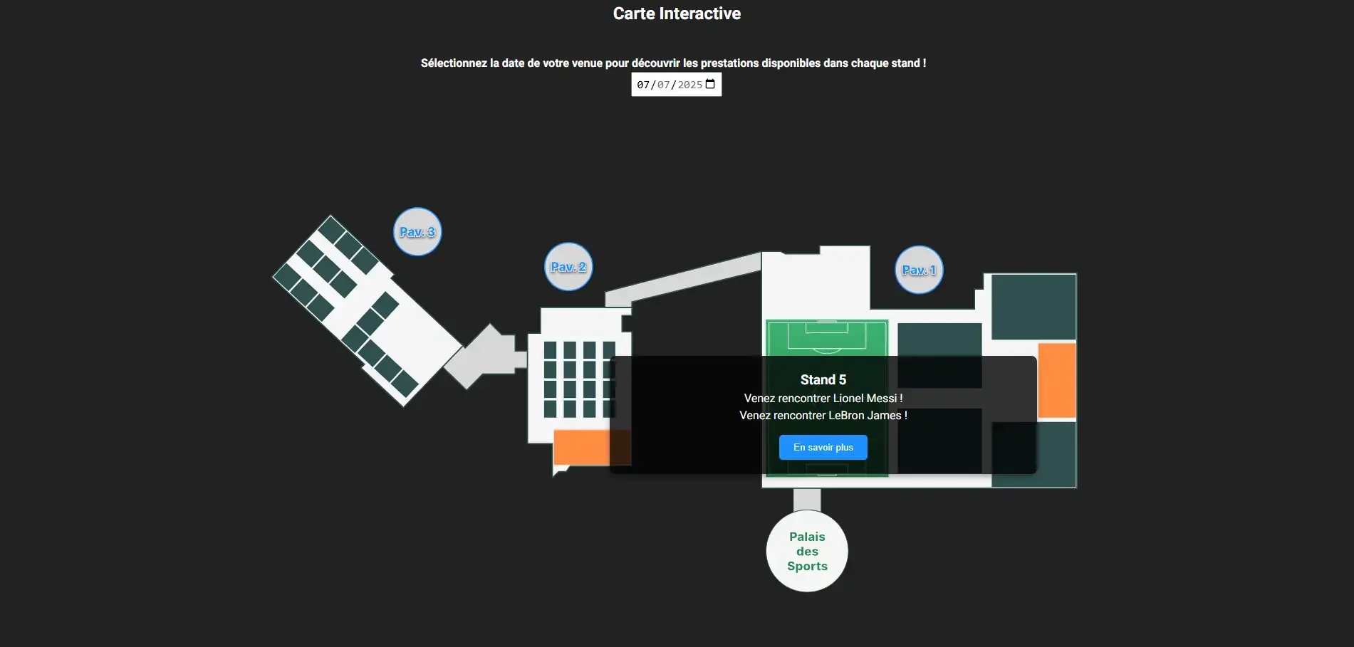 Carte interactive des manifestations